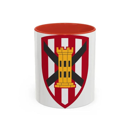 7 Engineer Brigade (U.S. Army) Accent Coffee Mug 11oz Red - Go Mug Yourself