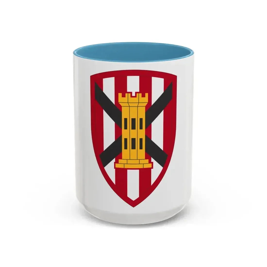 7 Engineer Brigade (U.S. Army) Accent Coffee Mug 15oz Light Blue - Go Mug Yourself