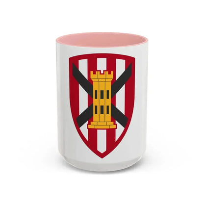 7 Engineer Brigade (U.S. Army) Accent Coffee Mug 15oz Pink - Go Mug Yourself