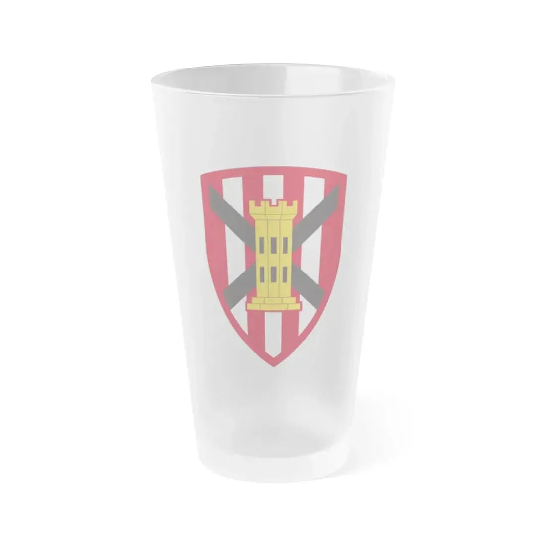 7 Engineer Brigade (U.S. Army) Frosted Pint Glass 16oz Default Title - Go Mug Yourself