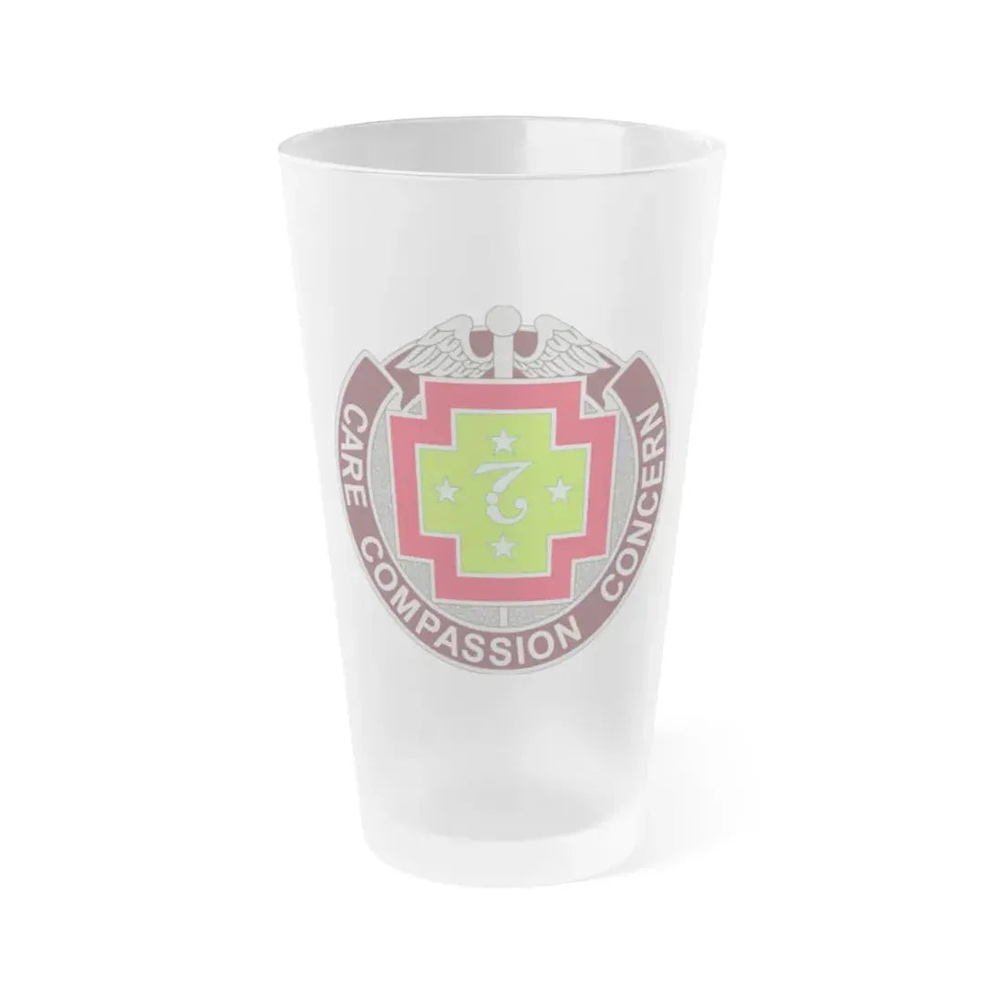 7 Field Hospital (U.S. Army) Frosted Pint Glass 16oz Default Title - Go Mug Yourself