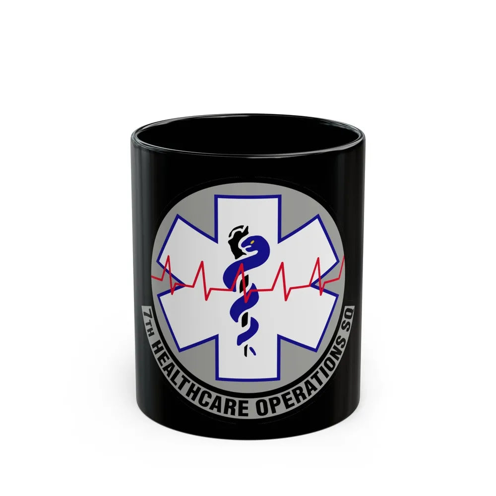 7 Healthcare Operations Squadron AFGSC (U.S. Air Force) Black Coffee Mug-11oz-Go Mug Yourself