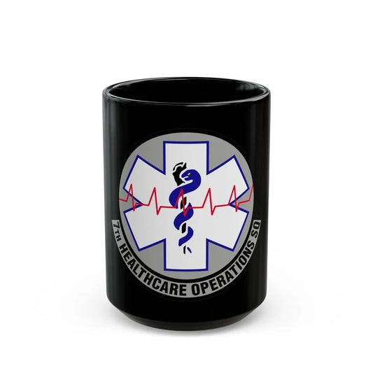 7 Healthcare Operations Squadron AFGSC (U.S. Air Force) Black Coffee Mug-15oz-Go Mug Yourself