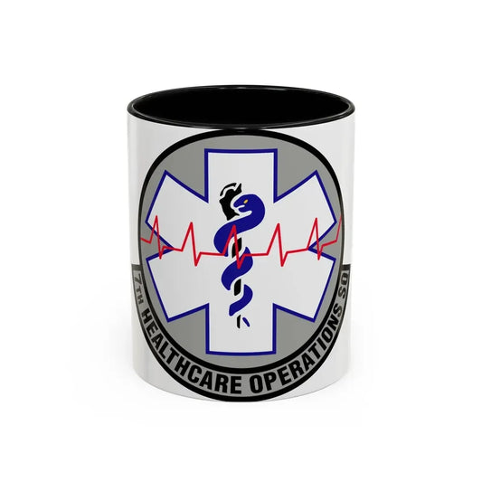7 Healthcare Operations Squadron AFGSC (U.S. Air Force) Accent Coffee Mug 11oz Black - Go Mug Yourself