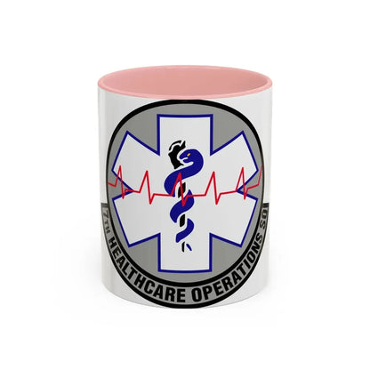 7 Healthcare Operations Squadron AFGSC (U.S. Air Force) Accent Coffee Mug 11oz Pink - Go Mug Yourself