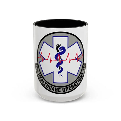 7 Healthcare Operations Squadron AFGSC (U.S. Air Force) Accent Coffee Mug 15oz Black - Go Mug Yourself