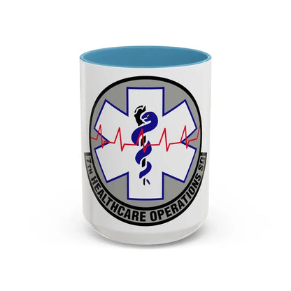 7 Healthcare Operations Squadron AFGSC (U.S. Air Force) Accent Coffee Mug 15oz Light Blue - Go Mug Yourself
