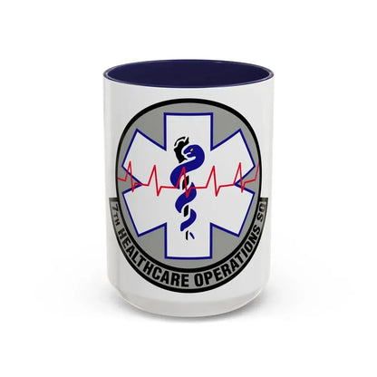 7 Healthcare Operations Squadron AFGSC (U.S. Air Force) Accent Coffee Mug 15oz Navy - Go Mug Yourself