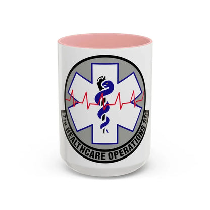 7 Healthcare Operations Squadron AFGSC (U.S. Air Force) Accent Coffee Mug 15oz Pink - Go Mug Yourself