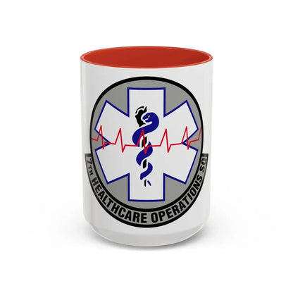 7 Healthcare Operations Squadron AFGSC (U.S. Air Force) Accent Coffee Mug 15oz Red - Go Mug Yourself