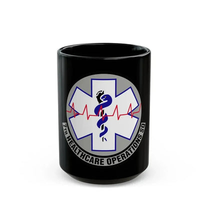 7 Healthcare Operations Squadron AFGSC (U.S. Air Force) Black Coffee Mug 15oz - Go Mug Yourself