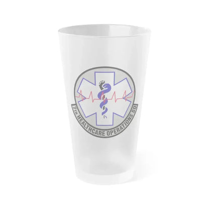7 Healthcare Operations Squadron AFGSC (U.S. Air Force) Frosted Pint Glass 16oz 16oz Frosted - Go Mug Yourself