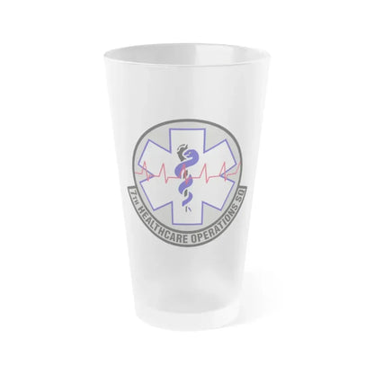 7 Healthcare Operations Squadron AFGSC (U.S. Air Force) Frosted Pint Glass 16oz - Go Mug Yourself