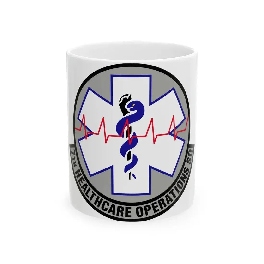 7 Healthcare Operations Squadron AFGSC (U.S. Air Force) White Coffee Mug 11oz - Go Mug Yourself