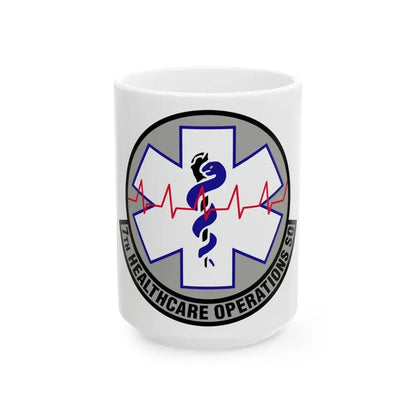 7 Healthcare Operations Squadron AFGSC (U.S. Air Force) White Coffee Mug 15oz - Go Mug Yourself