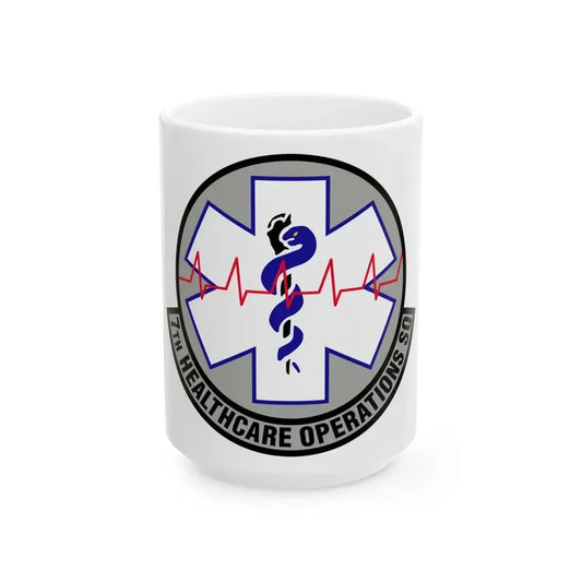 7 Healthcare Operations Squadron AFGSC (U.S. Air Force) White Coffee Mug 15oz - Go Mug Yourself