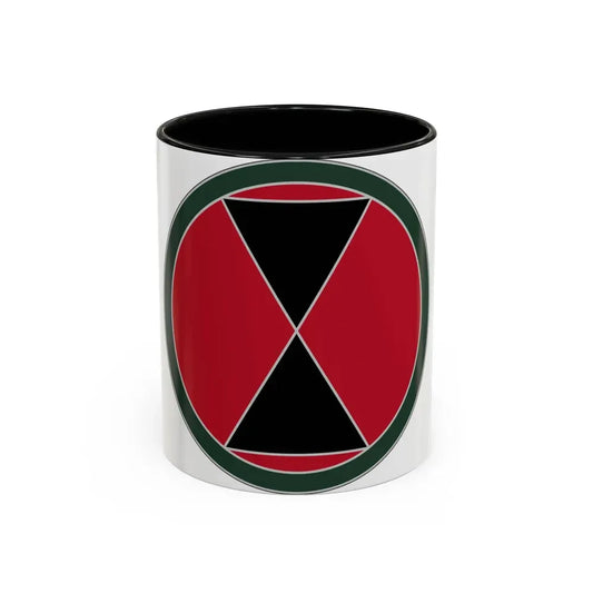 7 Infantry Division (U.S. Army) Accent Coffee Mug 11oz Black - Go Mug Yourself