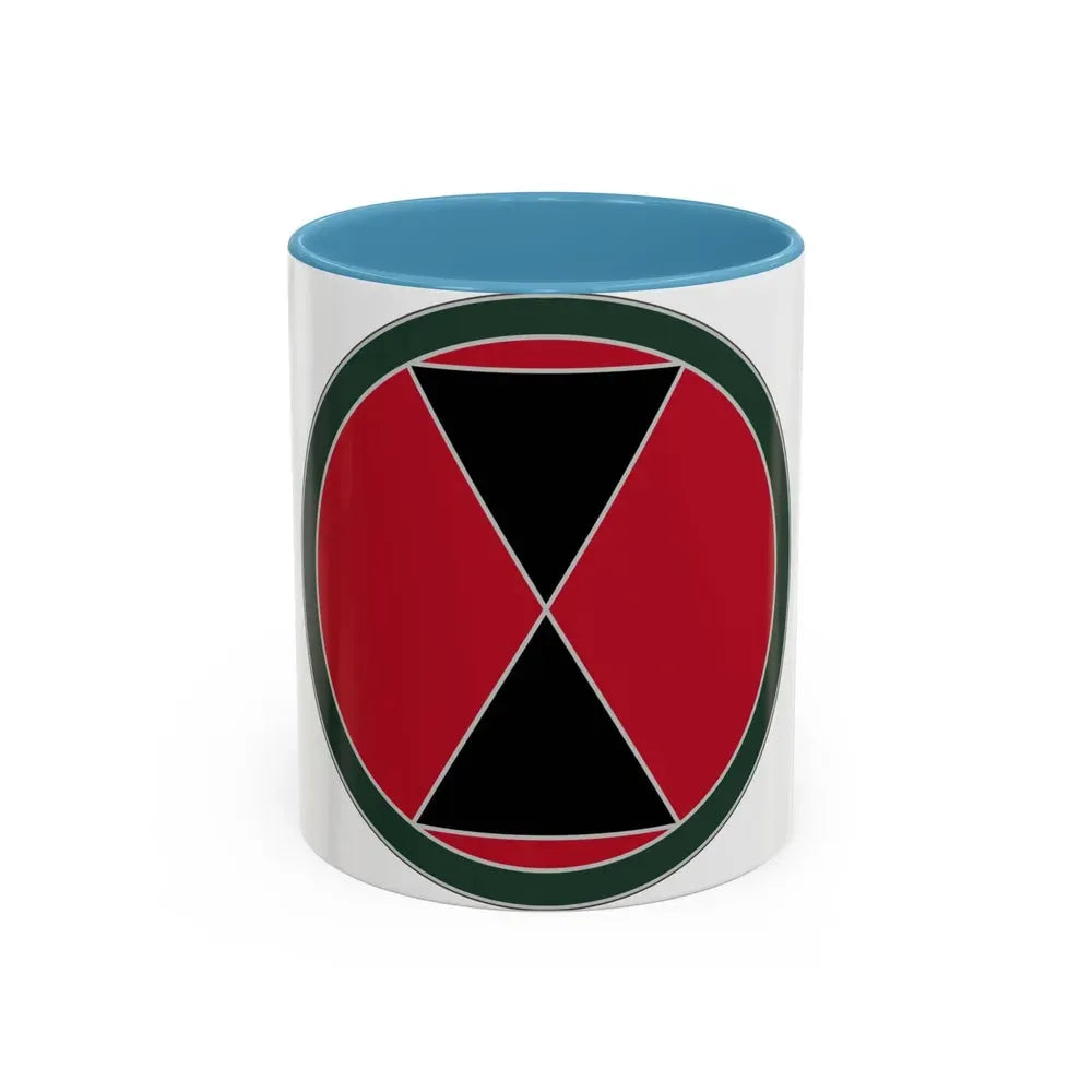 7 Infantry Division (U.S. Army) Accent Coffee Mug 11oz Light Blue - Go Mug Yourself