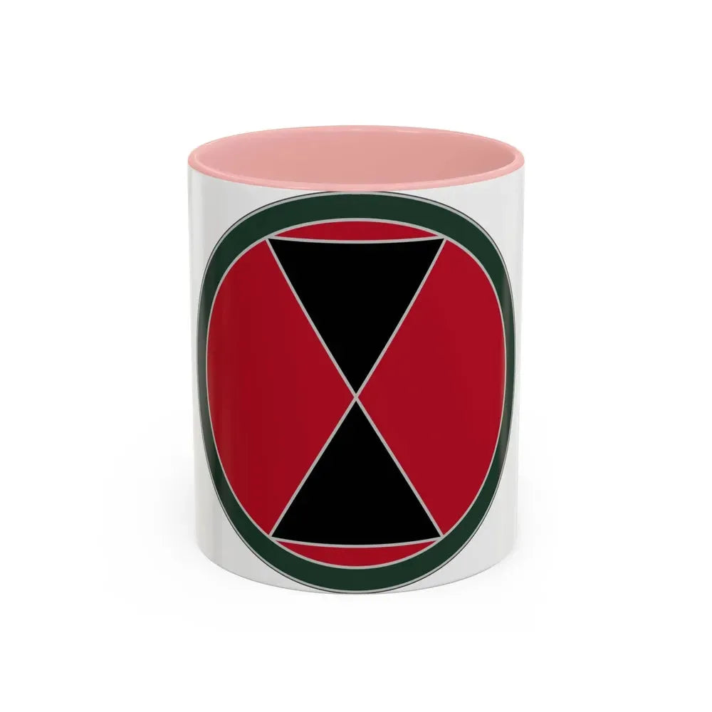 7 Infantry Division (U.S. Army) Accent Coffee Mug 11oz Pink - Go Mug Yourself