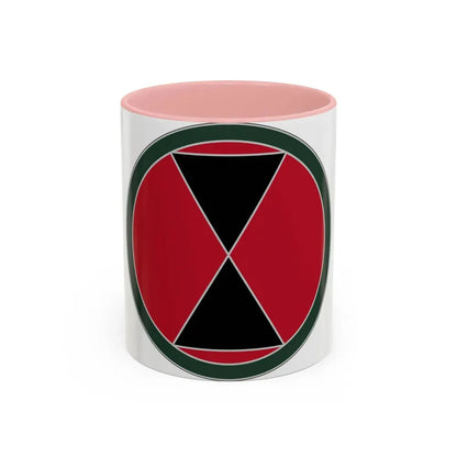 7 Infantry Division (U.S. Army) Accent Coffee Mug 11oz Pink - Go Mug Yourself
