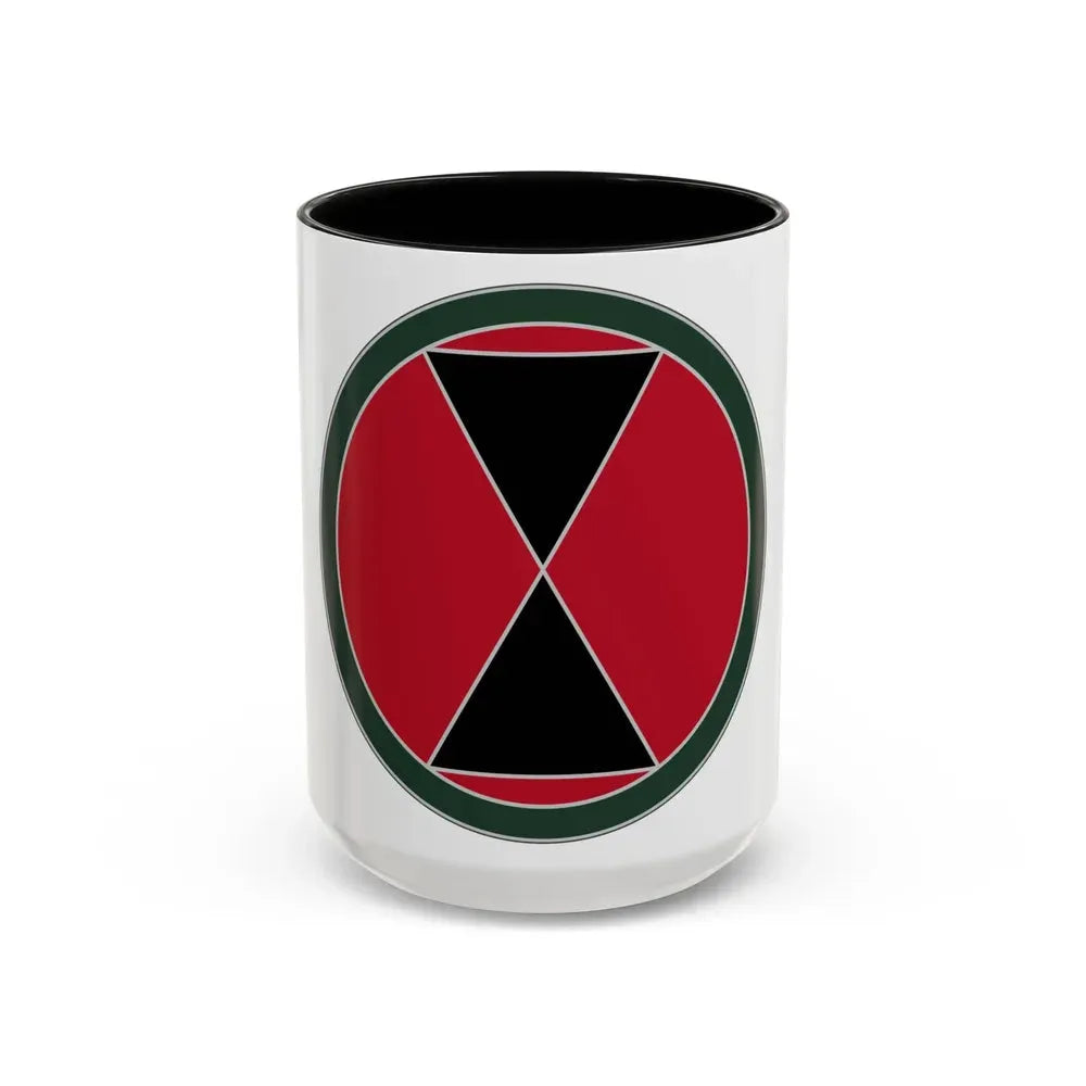 7 Infantry Division (U.S. Army) Accent Coffee Mug 15oz Black - Go Mug Yourself