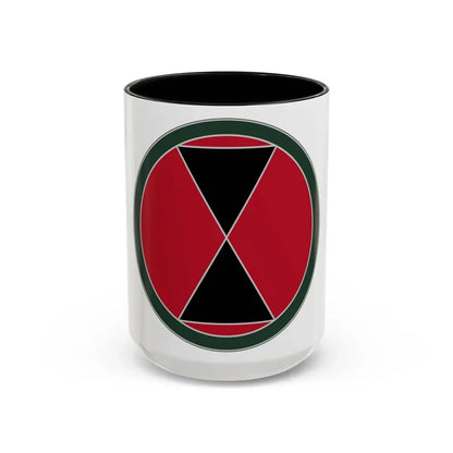7 Infantry Division (U.S. Army) Accent Coffee Mug 15oz Black - Go Mug Yourself