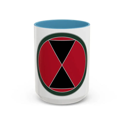 7 Infantry Division (U.S. Army) Accent Coffee Mug 15oz Light Blue - Go Mug Yourself