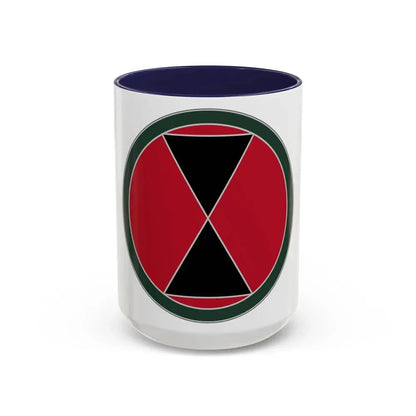 7 Infantry Division (U.S. Army) Accent Coffee Mug 15oz Navy - Go Mug Yourself