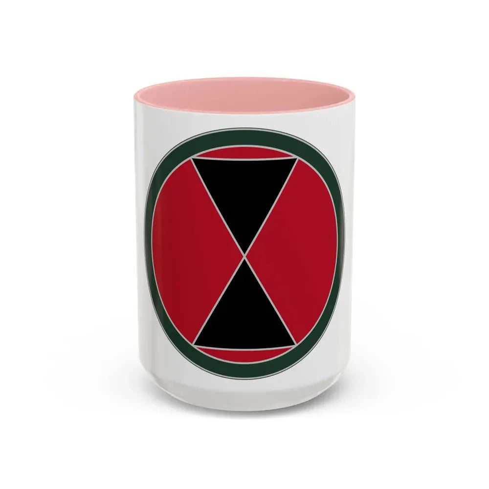 7 Infantry Division (U.S. Army) Accent Coffee Mug 15oz Pink - Go Mug Yourself