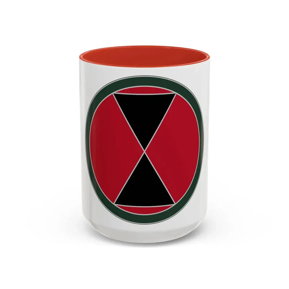 7 Infantry Division (U.S. Army) Accent Coffee Mug 15oz Red - Go Mug Yourself