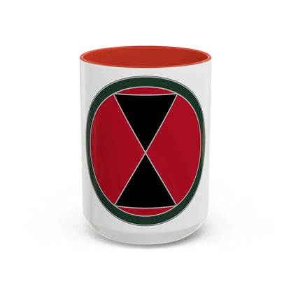 7 Infantry Division (U.S. Army) Accent Coffee Mug 15oz Red - Go Mug Yourself