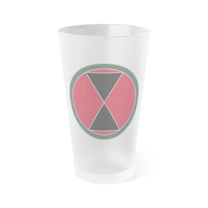 7 Infantry Division (U.S. Army) Frosted Pint Glass 16oz Default Title - Go Mug Yourself