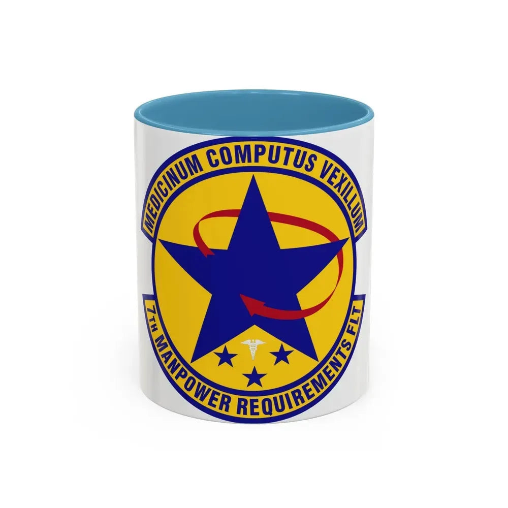 7 Manpower Requirements Flight AFMA (U.S. Air Force) Accent Coffee Mug 11oz Light Blue - Go Mug Yourself