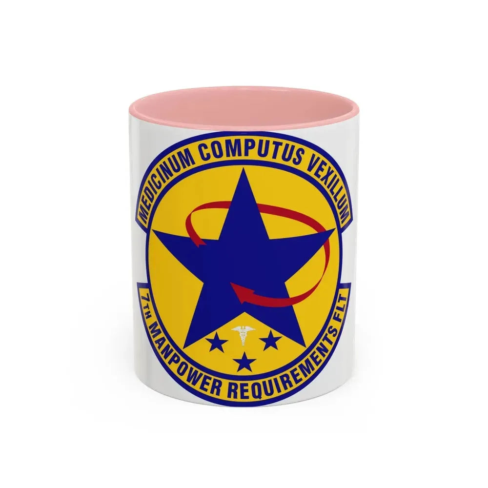 7 Manpower Requirements Flight AFMA (U.S. Air Force) Accent Coffee Mug 11oz Pink - Go Mug Yourself
