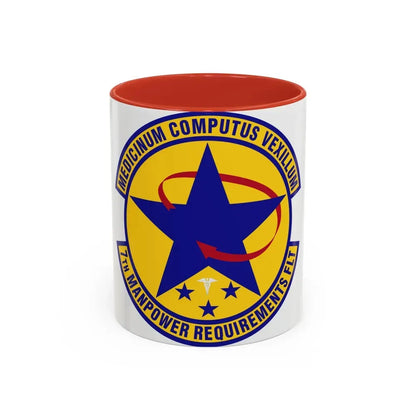 7 Manpower Requirements Flight AFMA (U.S. Air Force) Accent Coffee Mug 11oz Red - Go Mug Yourself