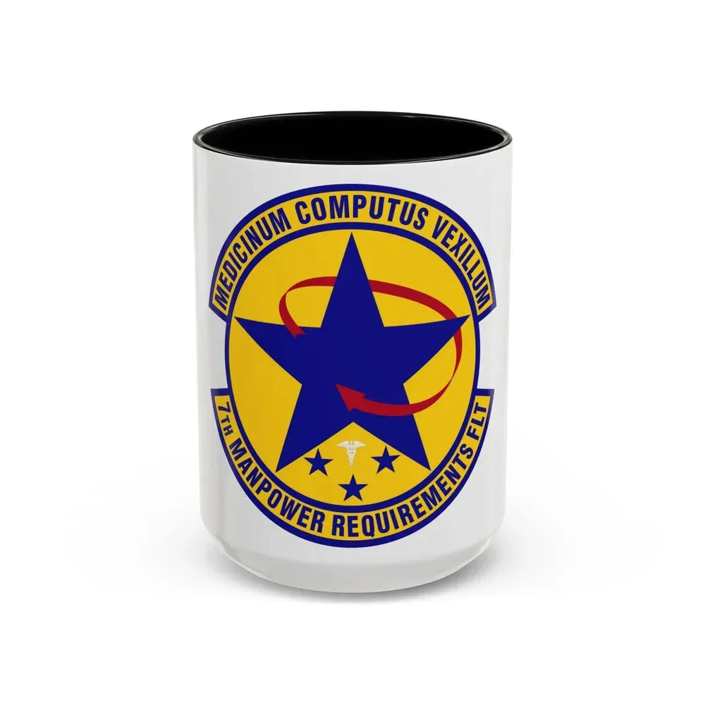 7 Manpower Requirements Flight AFMA (U.S. Air Force) Accent Coffee Mug 15oz Black - Go Mug Yourself