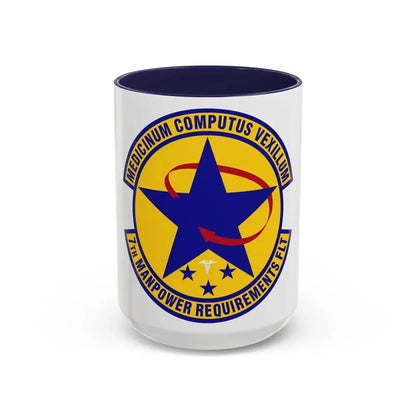 7 Manpower Requirements Flight AFMA (U.S. Air Force) Accent Coffee Mug 15oz Navy - Go Mug Yourself