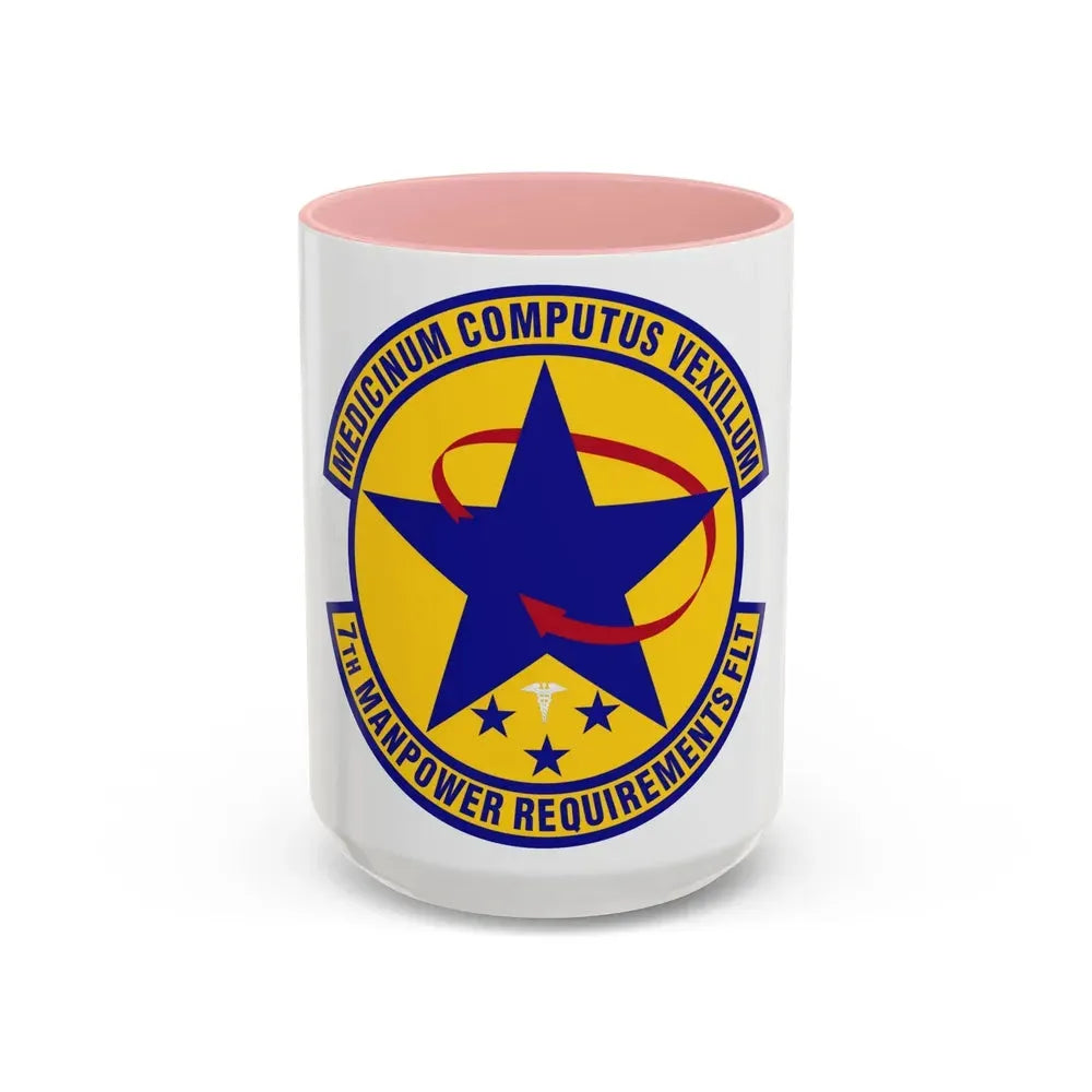 7 Manpower Requirements Flight AFMA (U.S. Air Force) Accent Coffee Mug 15oz Pink - Go Mug Yourself