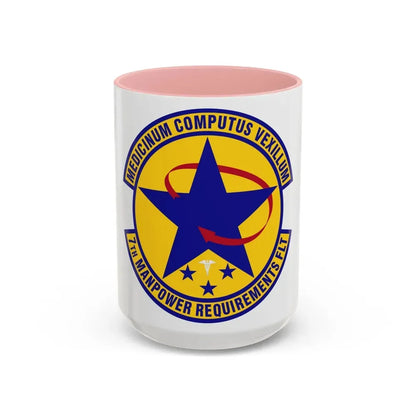 7 Manpower Requirements Flight AFMA (U.S. Air Force) Accent Coffee Mug 15oz Pink - Go Mug Yourself