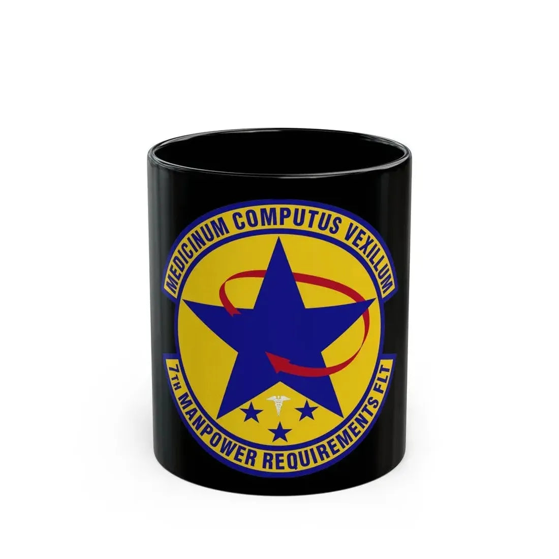 7 Manpower Requirements Flight AFMA (U.S. Air Force) Black Coffee Mug 11oz - Go Mug Yourself
