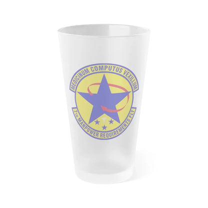 7 Manpower Requirements Flight AFMA (U.S. Air Force) Frosted Pint Glass 16oz 16oz Frosted - Go Mug Yourself
