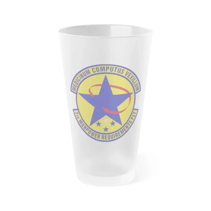 7 Manpower Requirements Flight AFMA (U.S. Air Force) Frosted Pint Glass 16oz 16oz Frosted - Go Mug Yourself