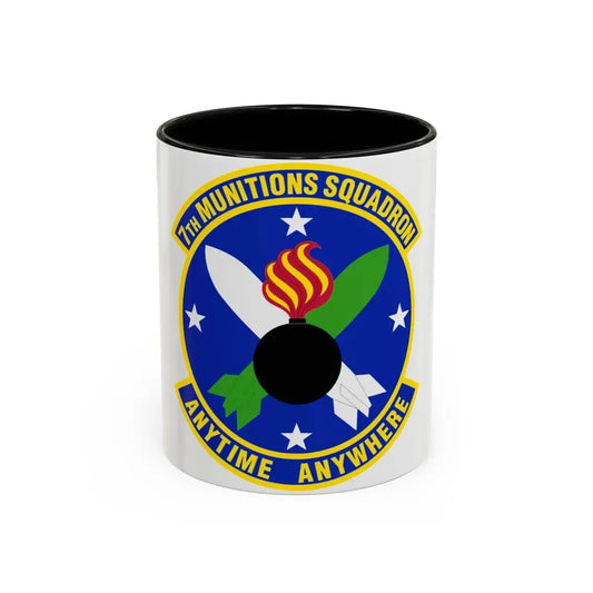 7 Munitions Squadron ACC (U.S. Air Force) Accent Coffee Mug 11oz Black - Go Mug Yourself