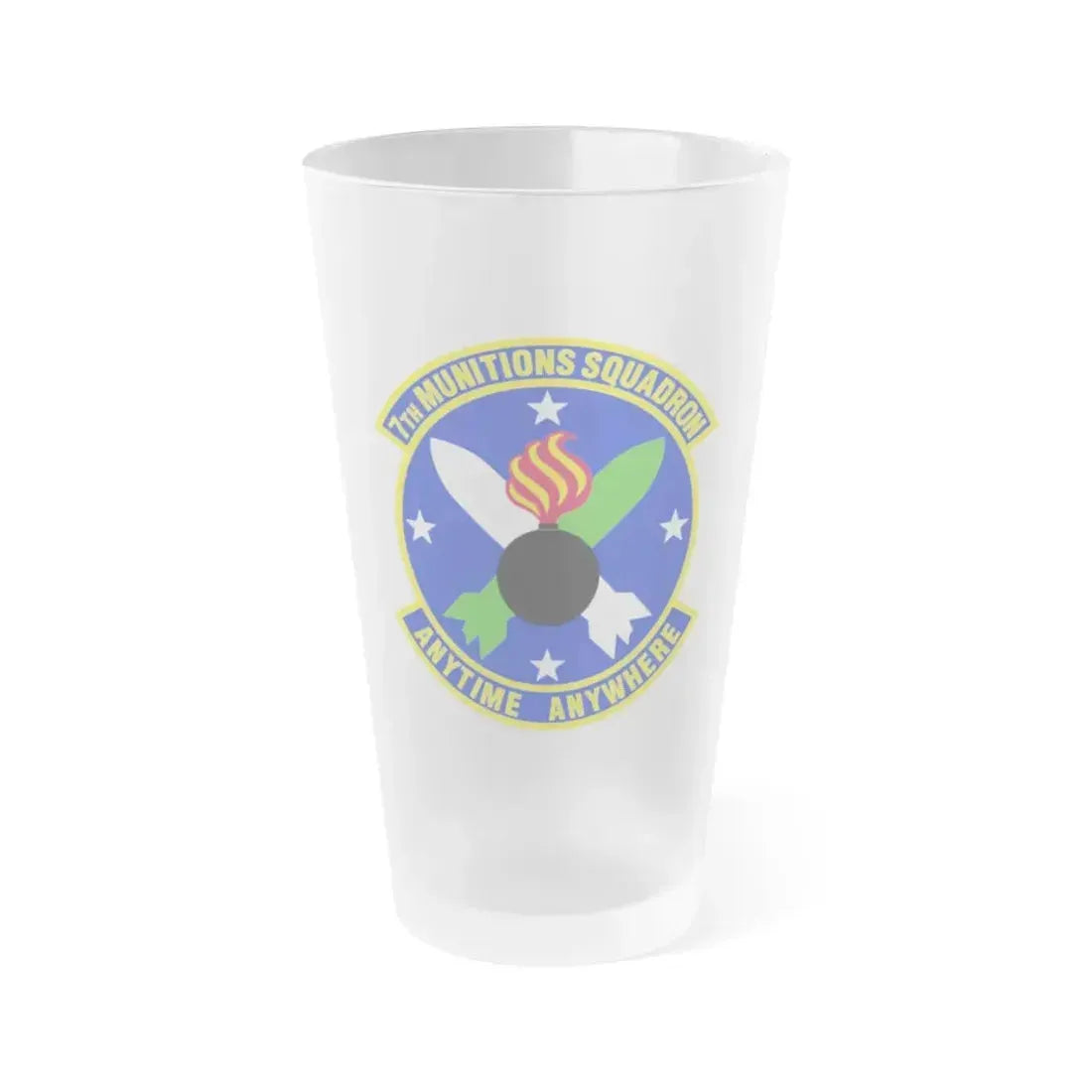 7 Munitions Squadron ACC (U.S. Air Force) Frosted Pint Glass 16oz 16oz Frosted - Go Mug Yourself