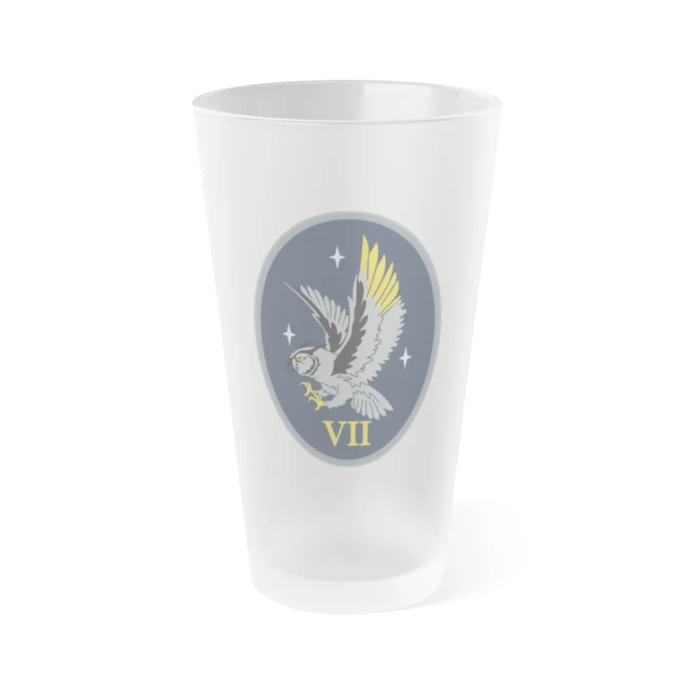 7 Space Warning Squadron (U.S. Space Force) Frosted Pint Glass 16oz-Go Mug Yourself