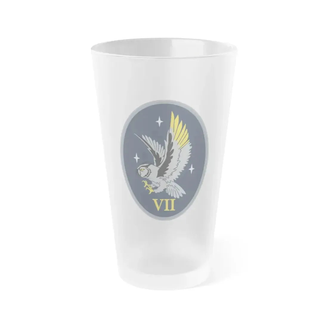 7 Space Warning Squadron (U.S. Space Force) Frosted Pint Glass 16oz Default Title - Go Mug Yourself