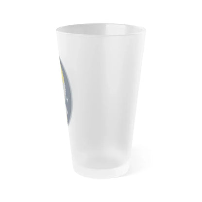 7 Space Warning Squadron (U.S. Space Force) Frosted Pint Glass 16oz - Go Mug Yourself