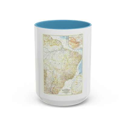 South America - Eastern (1955) (Map) Accent Coffee Mug