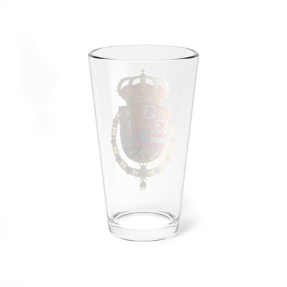 Escudo de Armas de Felipe V con Toison y Cruz Espiritu Santo (Spain) (Coat of Arms) Pint Glass 16oz