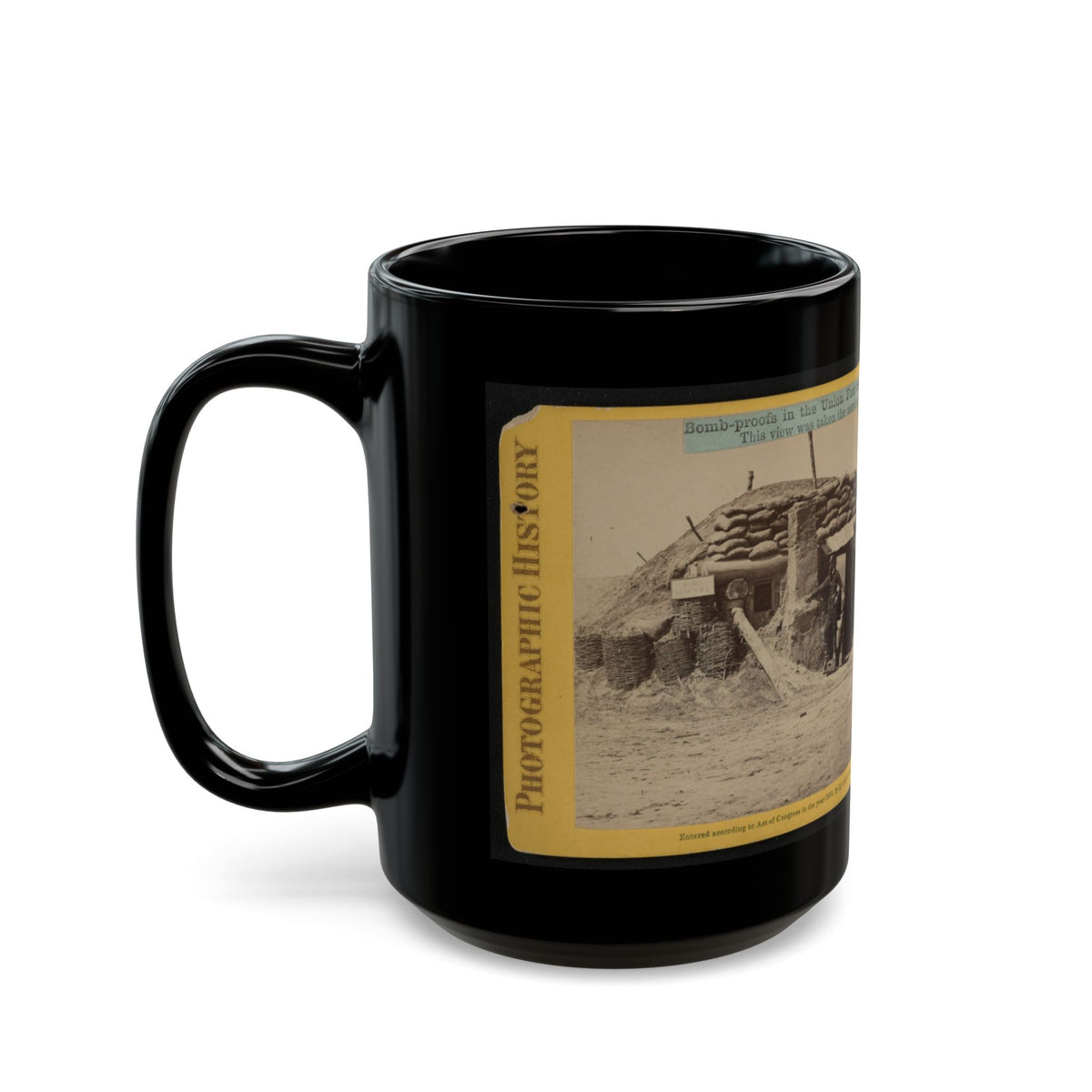 Bomb-Proofs In The Union Fort Sedgwick, Called By The Rebel Soldiers  Fort Hell (U.S. Civil War) Black Coffee Mug
